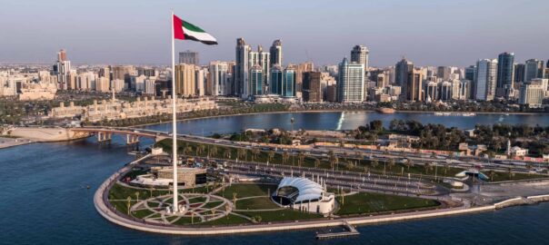 An aerial view of the Sharjah Humanitarian City.