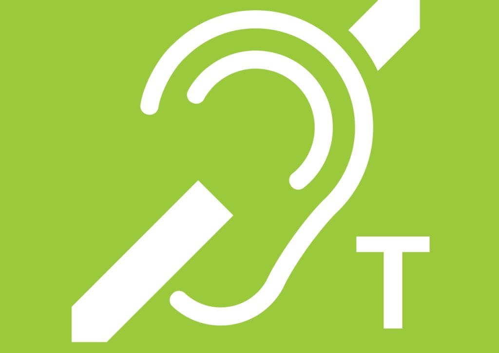 Induction Loop Logo against a green background