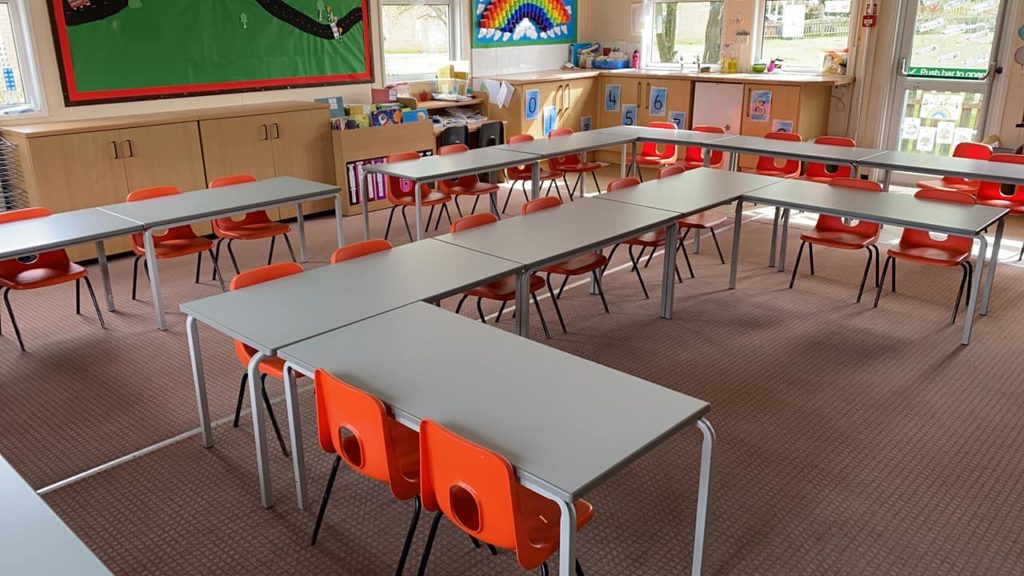 Empty primary school classroom