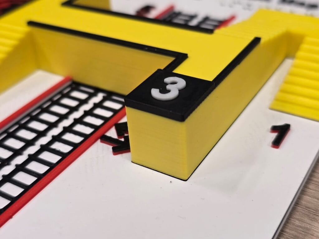 A close up photograph of a 3D printed Direct Access MiniMap.