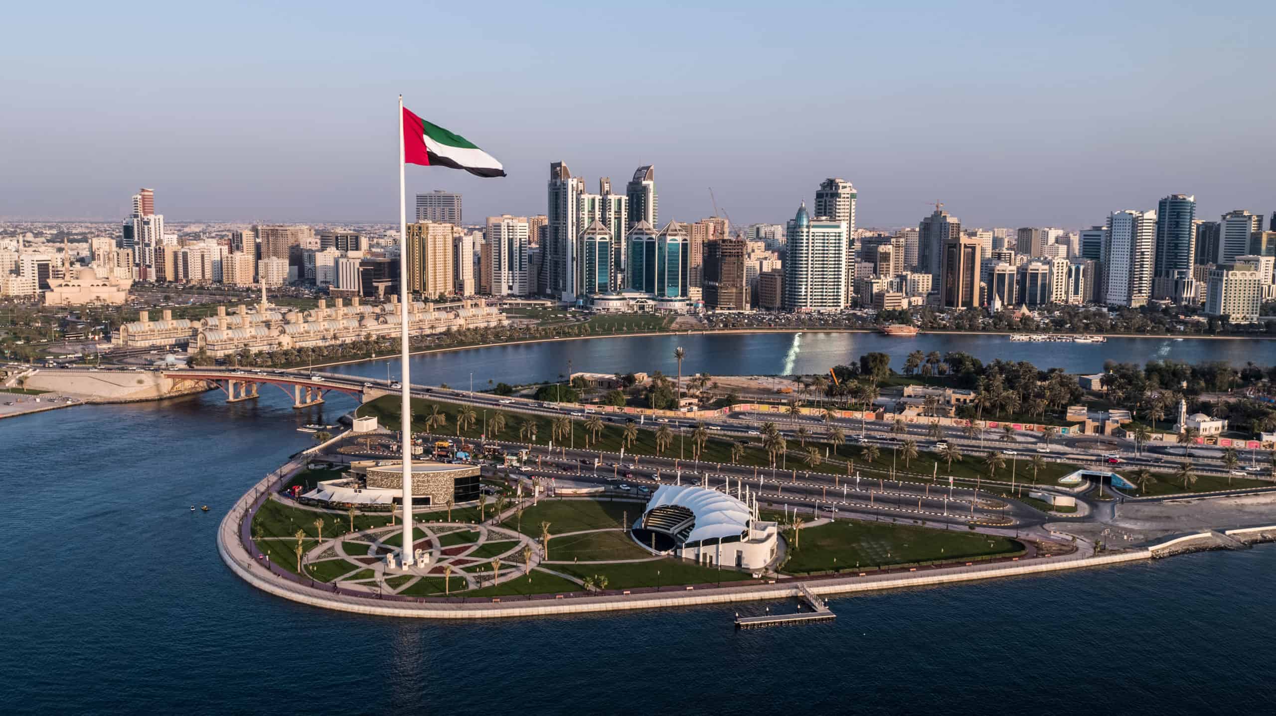 An aerial view of the Sharjah Humanitarian City.